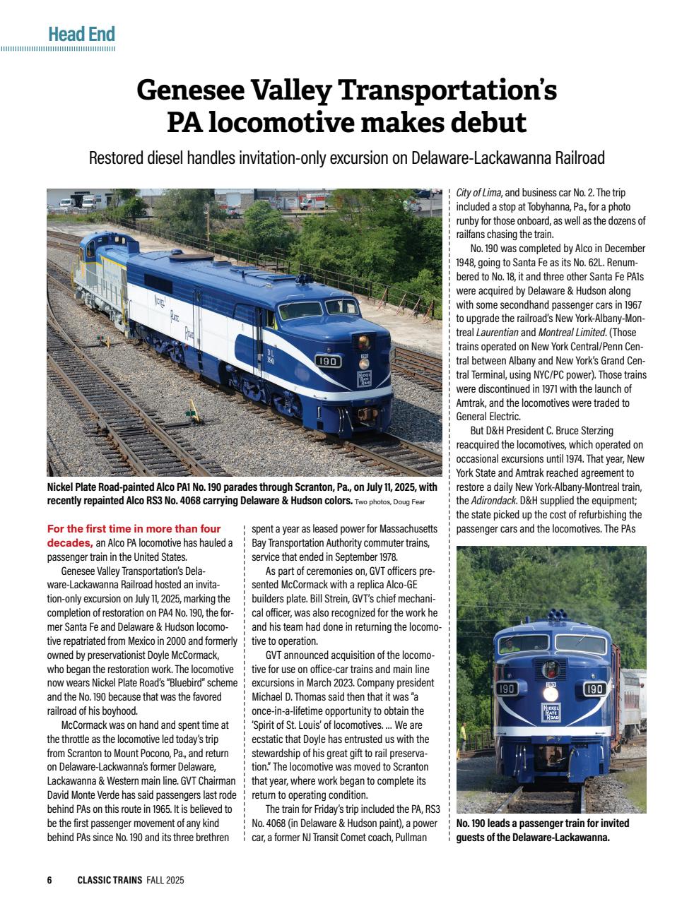 Classic Trains Preview Pages