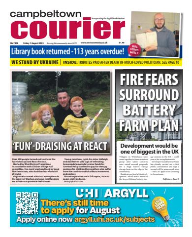 Campbeltown Courier issue Friday, August 01, 2025