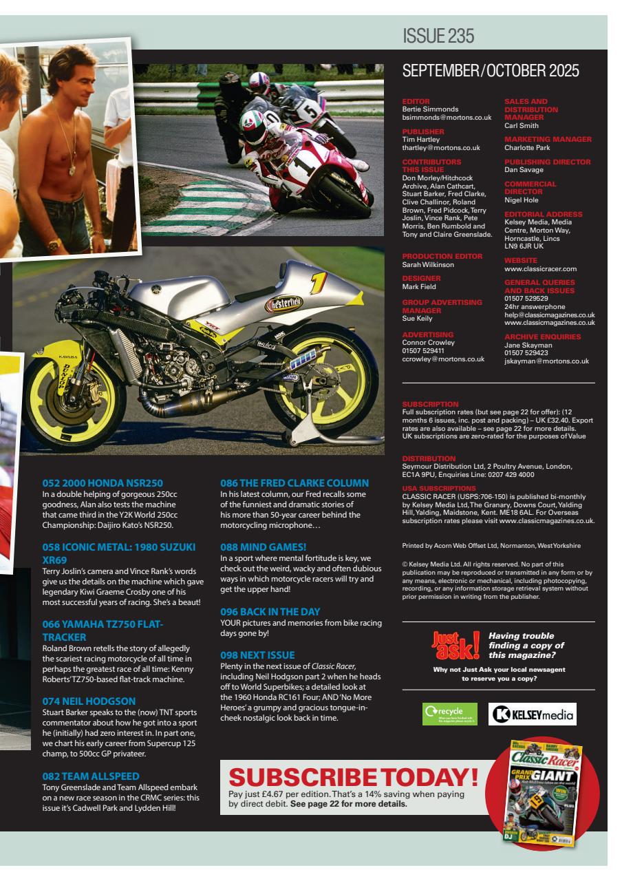 Classic Racer Preview Pages