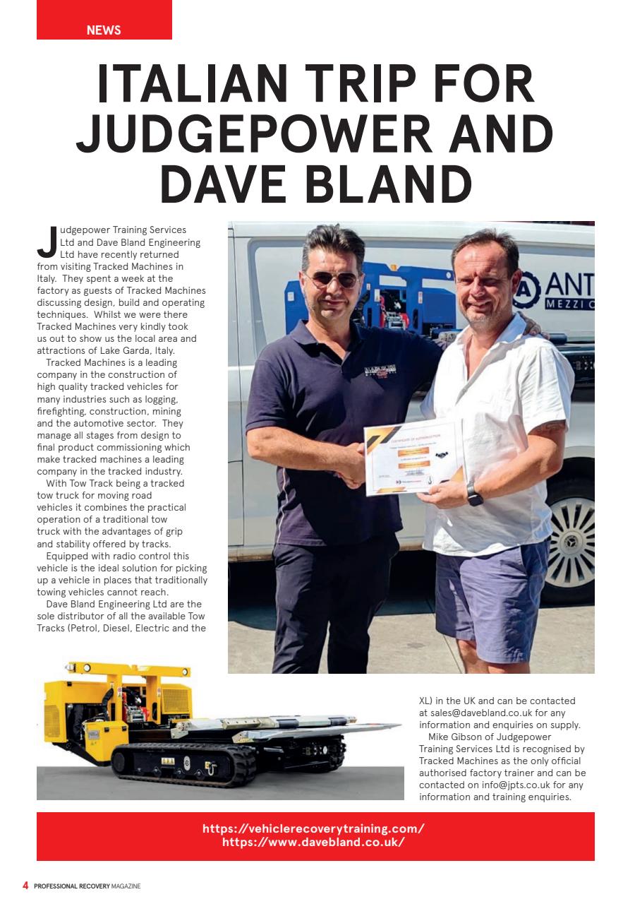 Professional Recovery Magazine Preview Pages