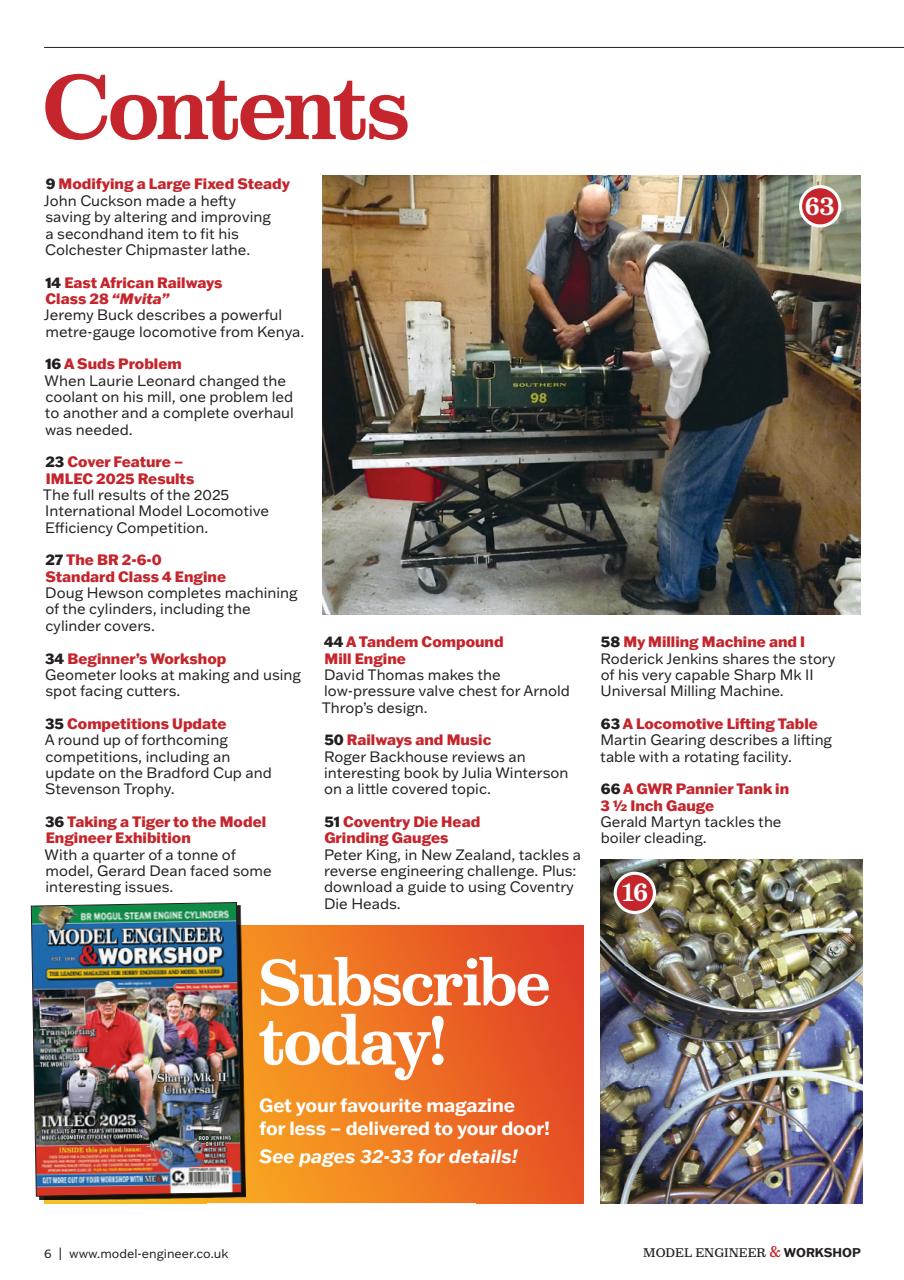 Model Engineer & Workshop Magazine Preview Pages