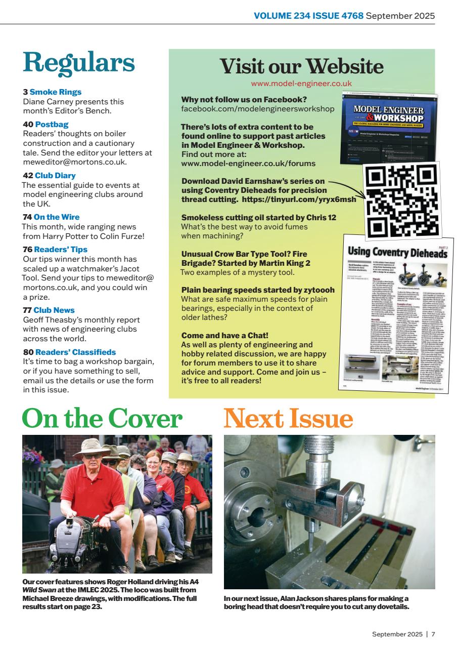 Model Engineer & Workshop Magazine Preview Pages