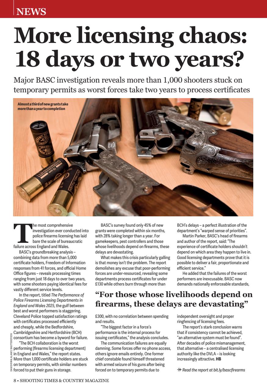 Shooting Times & Country Preview Pages