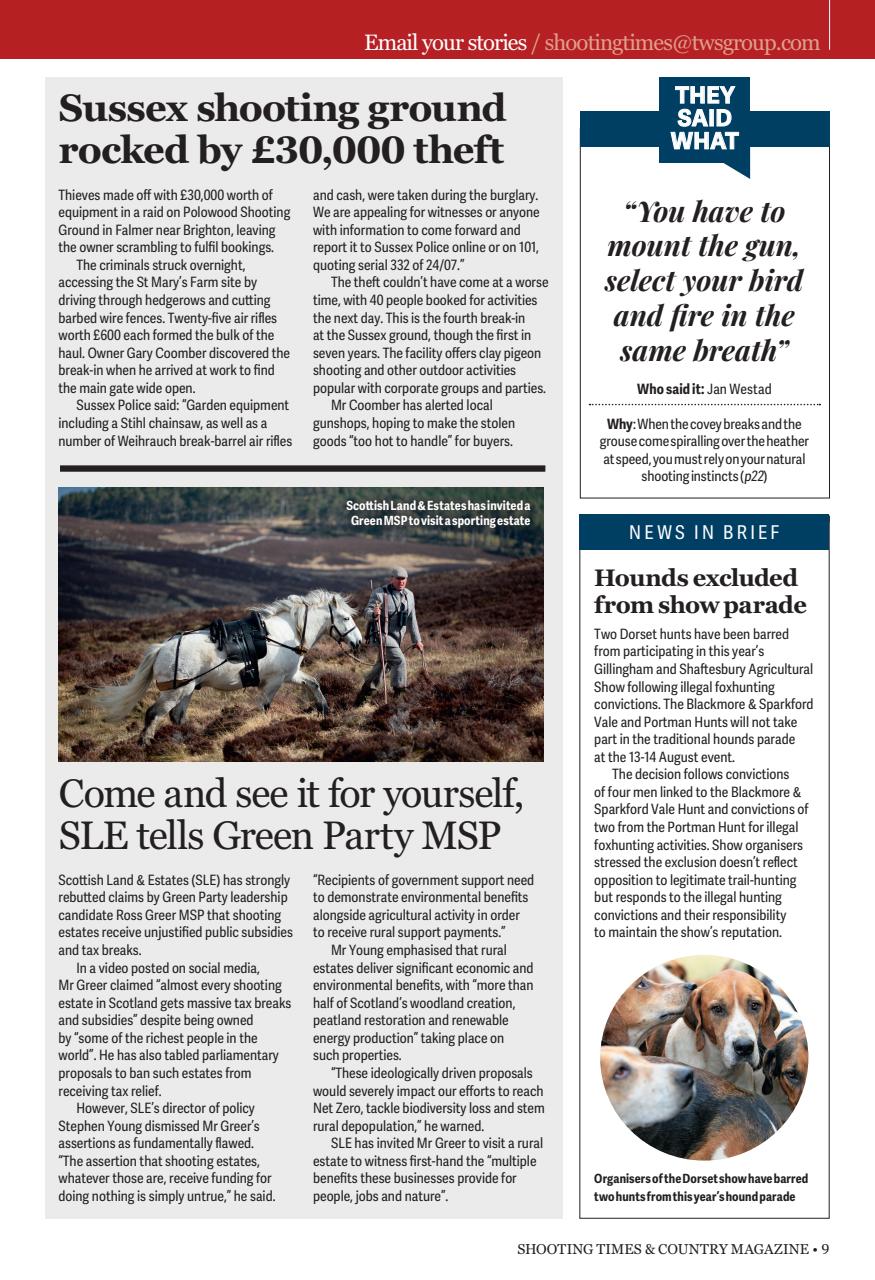 Shooting Times & Country Preview Pages