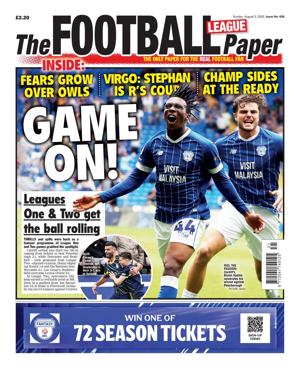 The Football League Paper Preview Pages