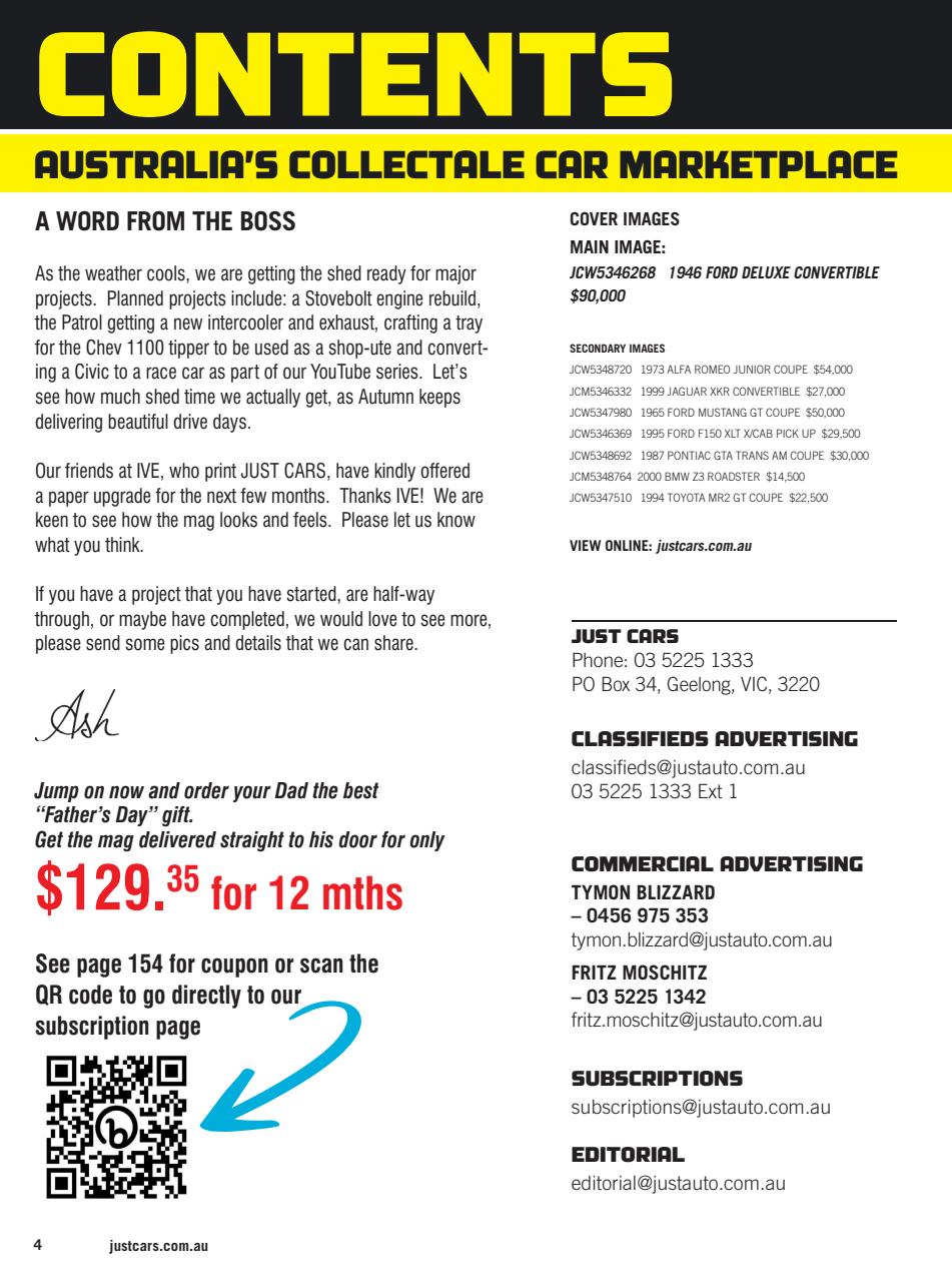 JUST CARS Preview Pages