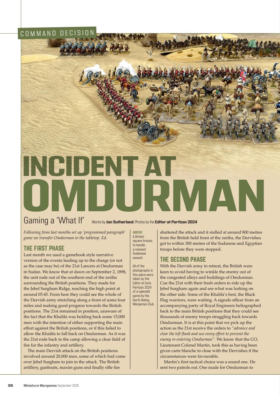 Miniature Wargames Preview Pages