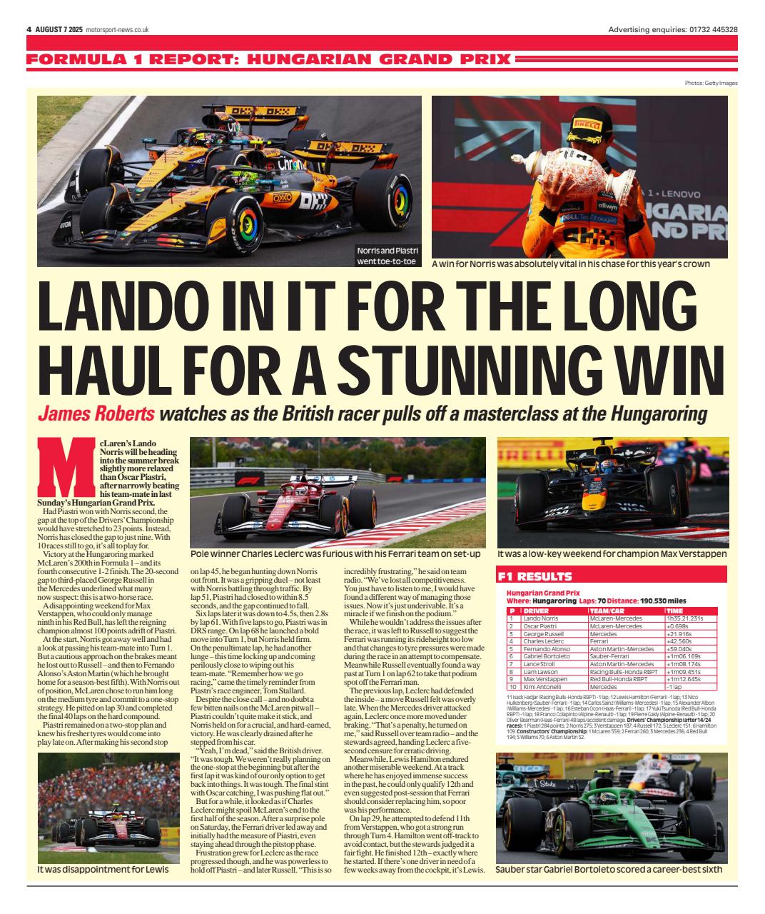 Motorsport News Preview Pages