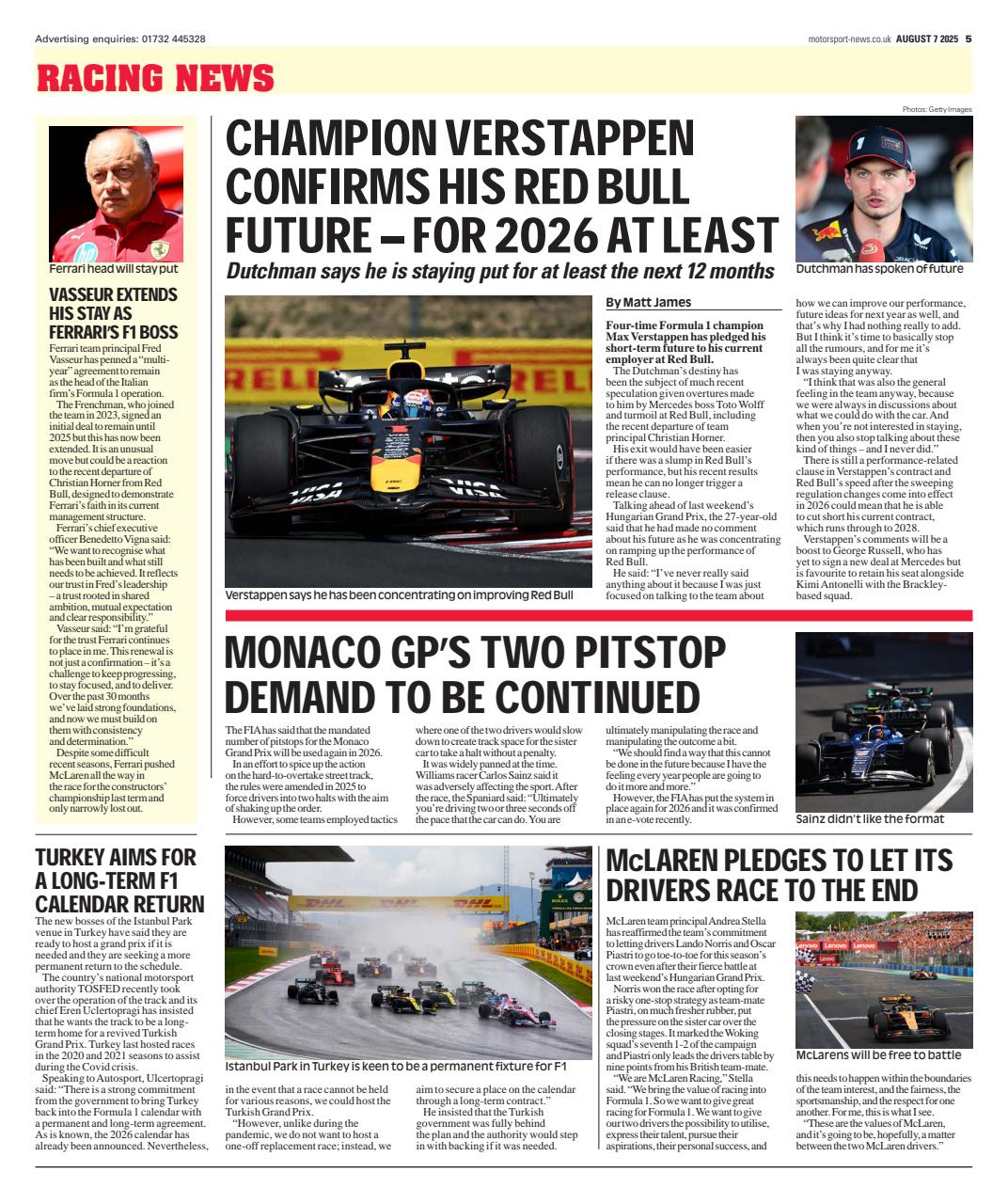 Motorsport News Preview Pages