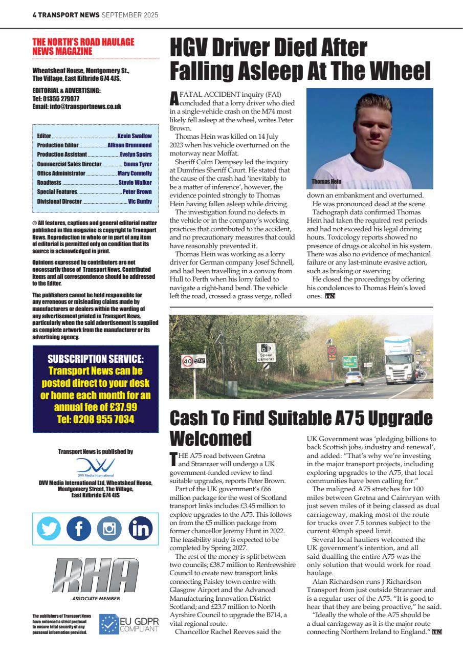 Transport News Preview Pages