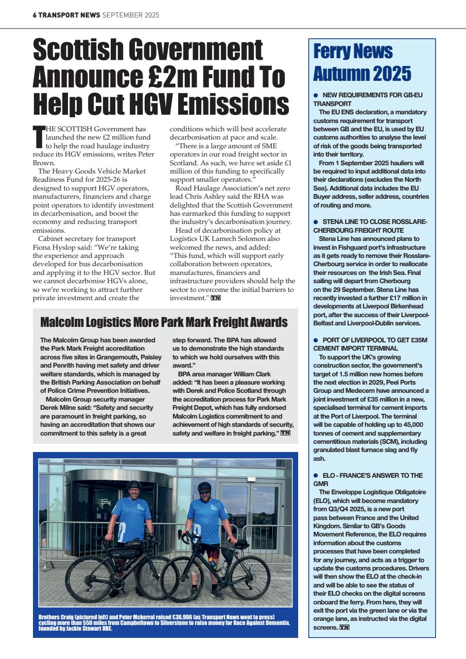 Transport News Preview Pages