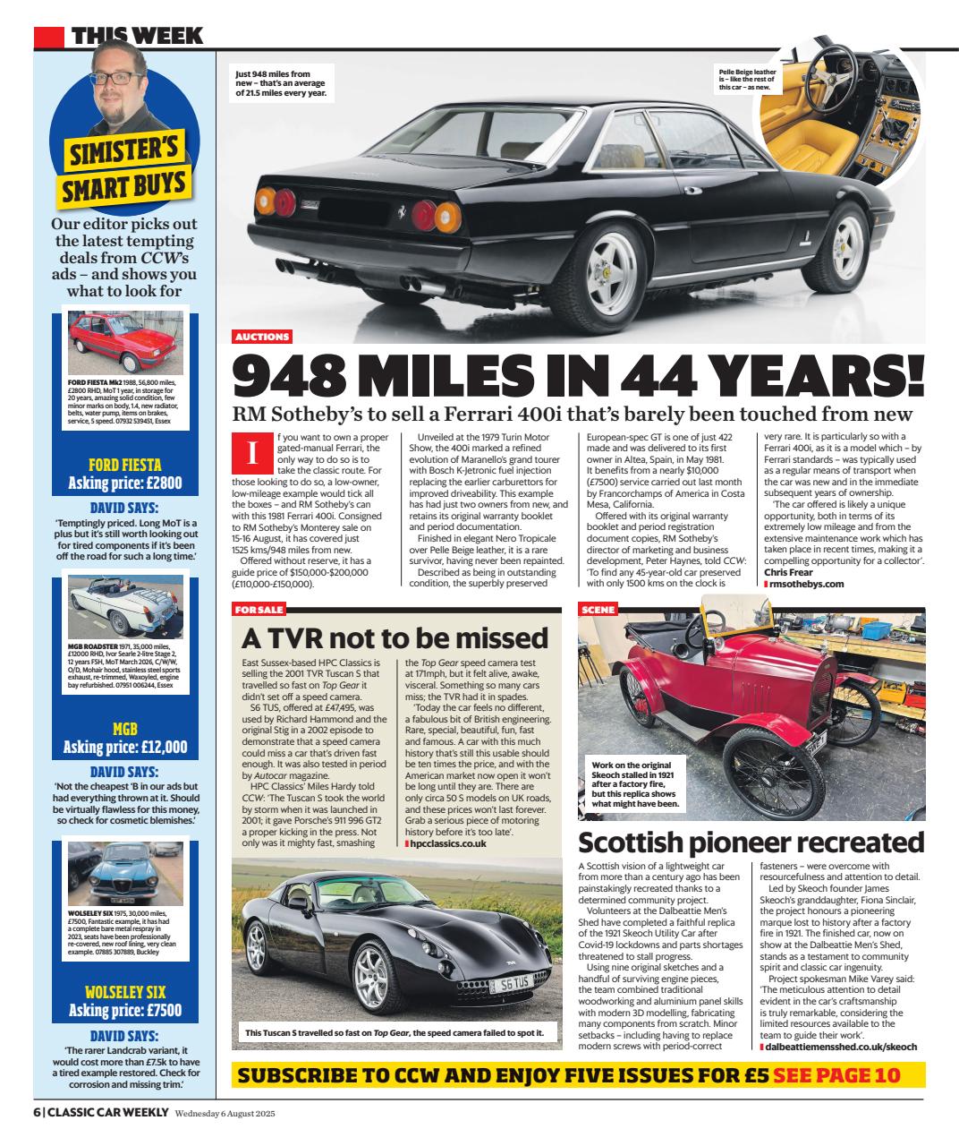 Classic Car Weekly Preview Pages