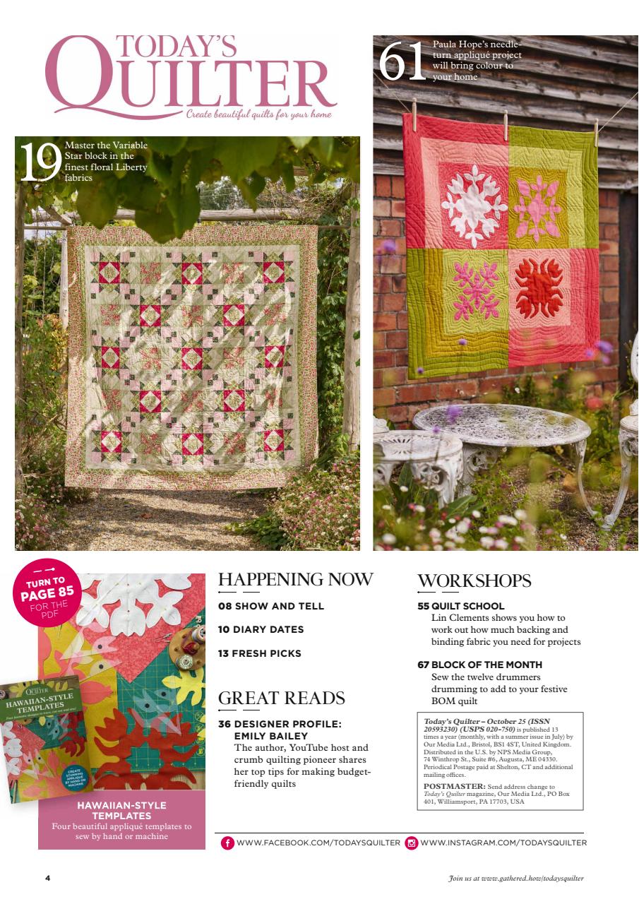 Today’s Quilter Preview Pages