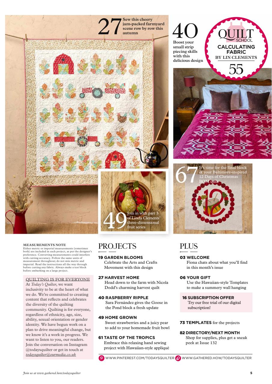 Today’s Quilter Preview Pages