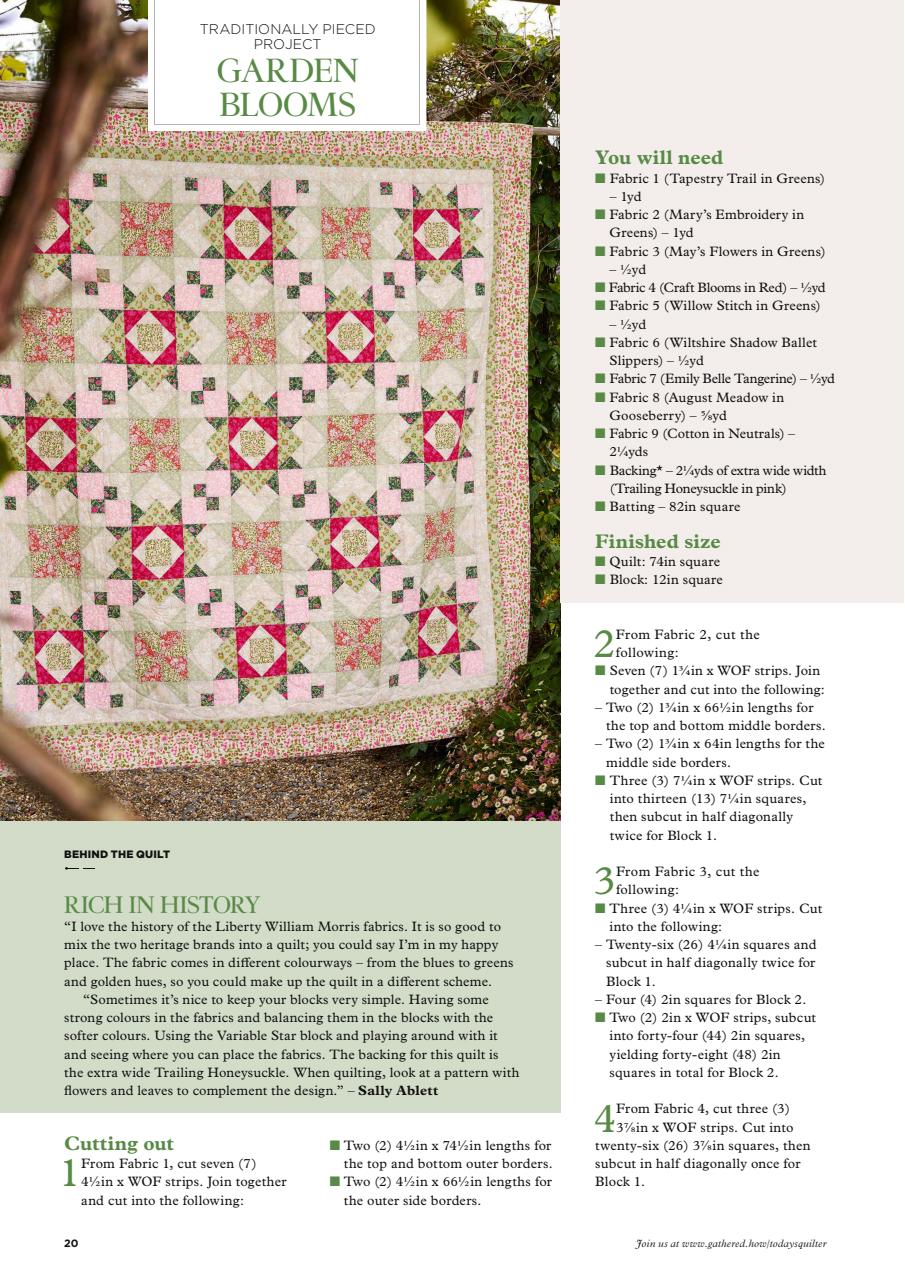 Today’s Quilter Preview Pages