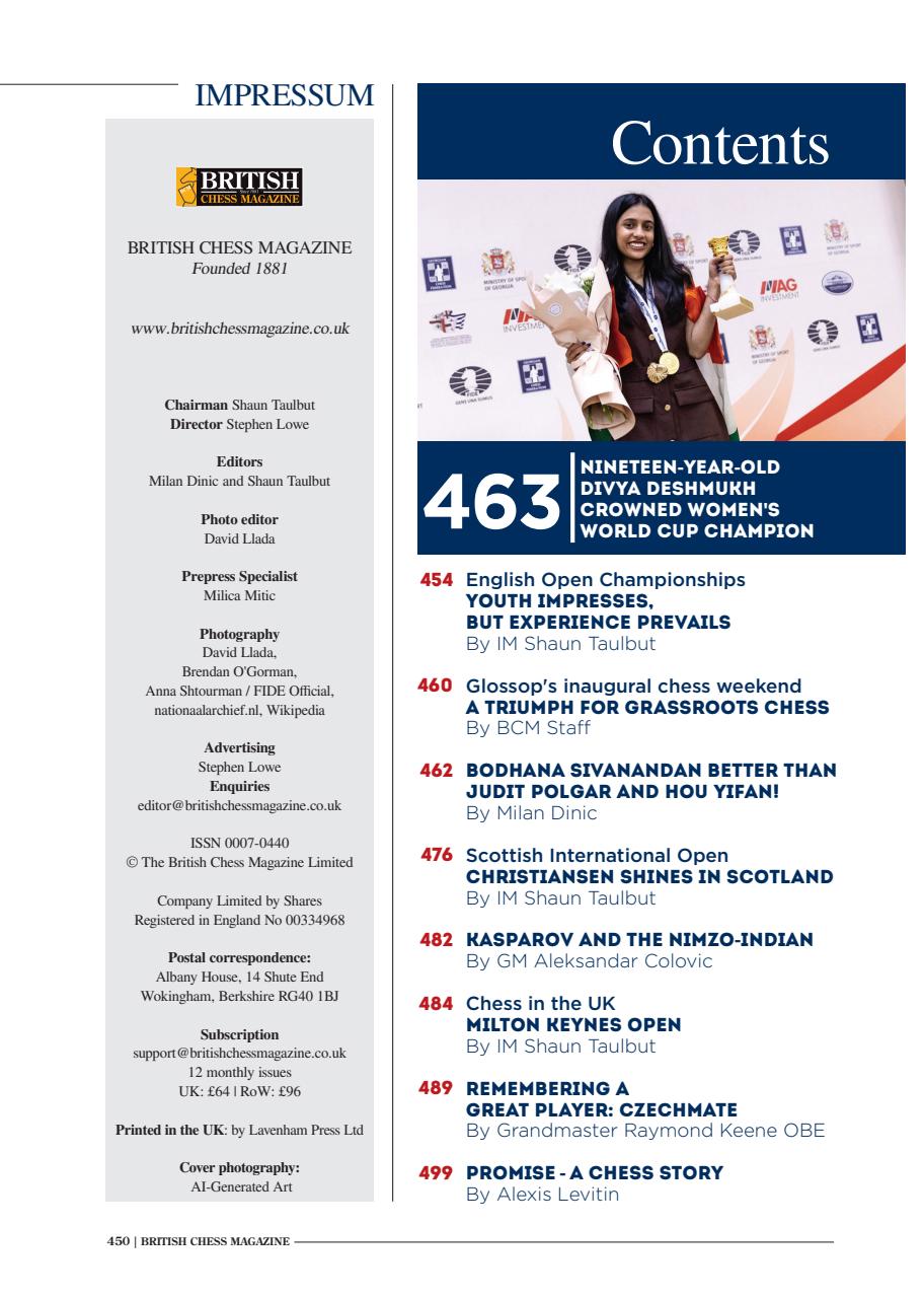 British Chess Magazine Preview Pages