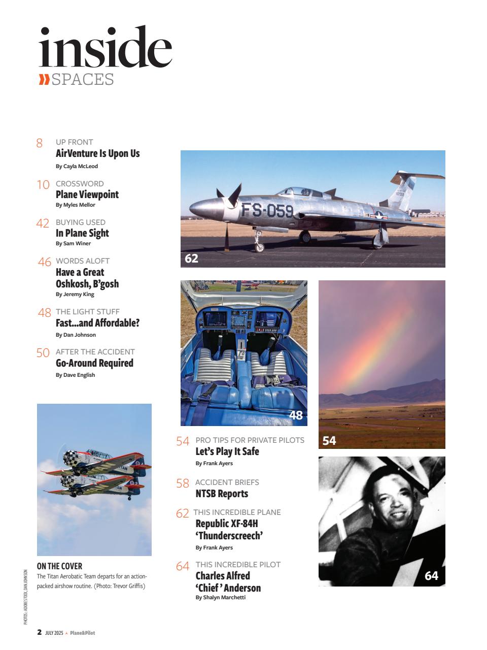 Plane & Pilot Preview Pages