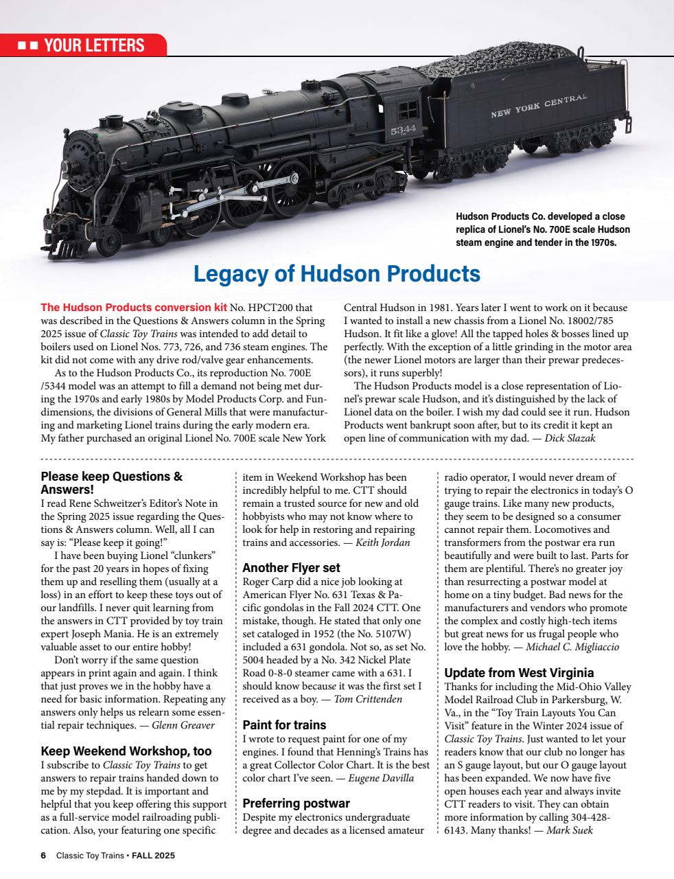 Classic Toy Trains Preview Pages