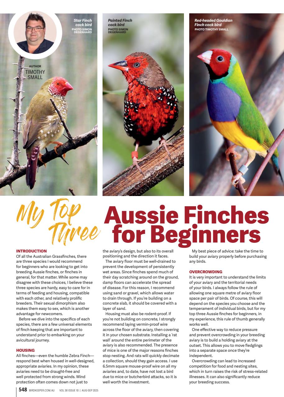 Australian Birdkeeper Magazine Preview Pages