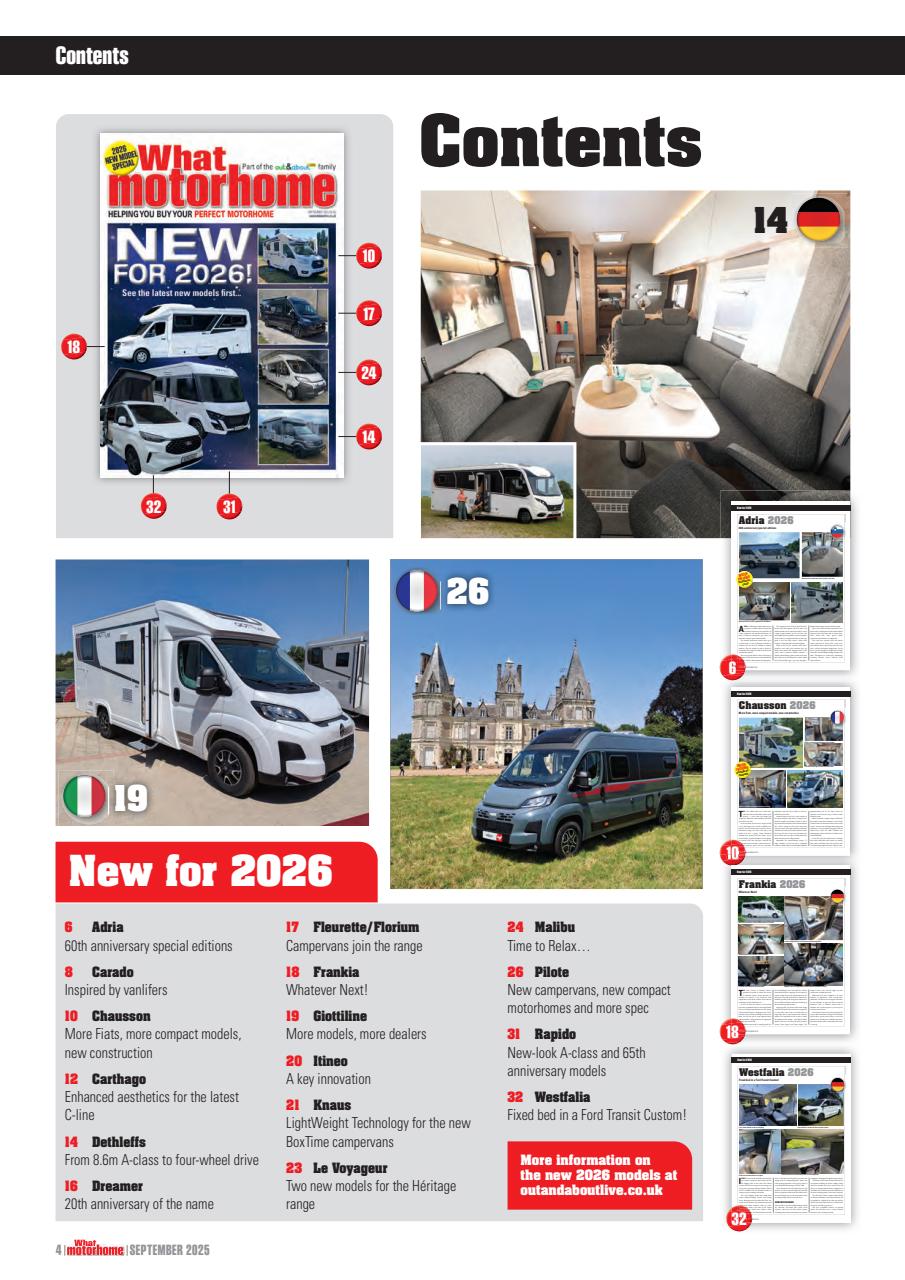 What Motorhome magazine Preview Pages