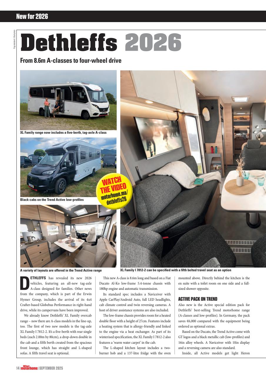 What Motorhome magazine Preview Pages