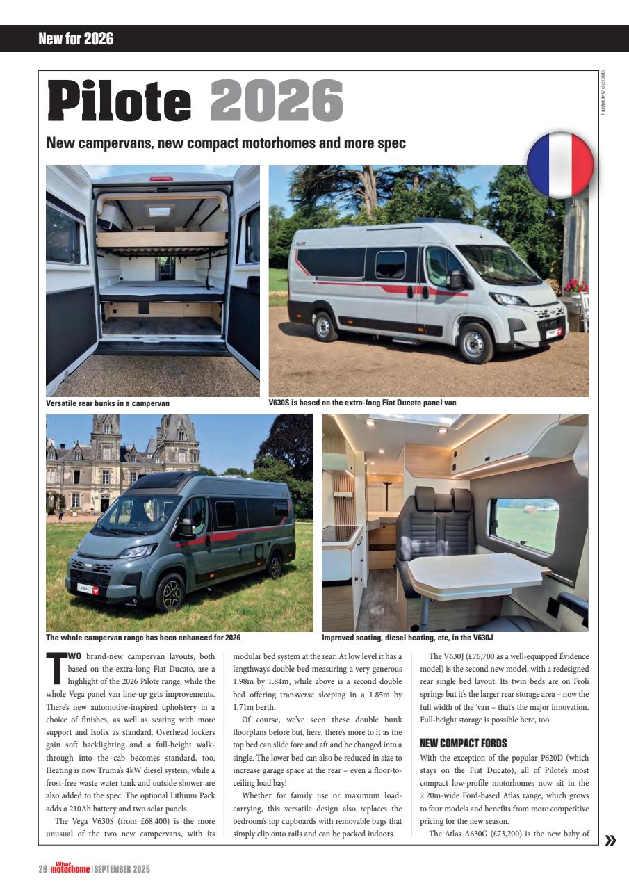 What Motorhome magazine Preview Pages