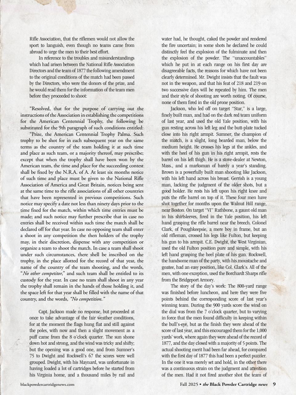 Black Powder Cartridge News Preview Pages