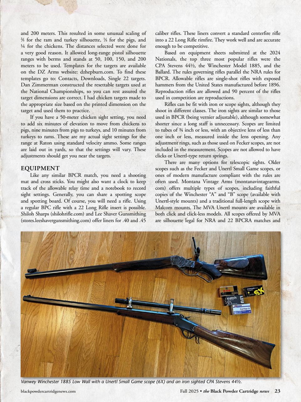 Black Powder Cartridge News Preview Pages