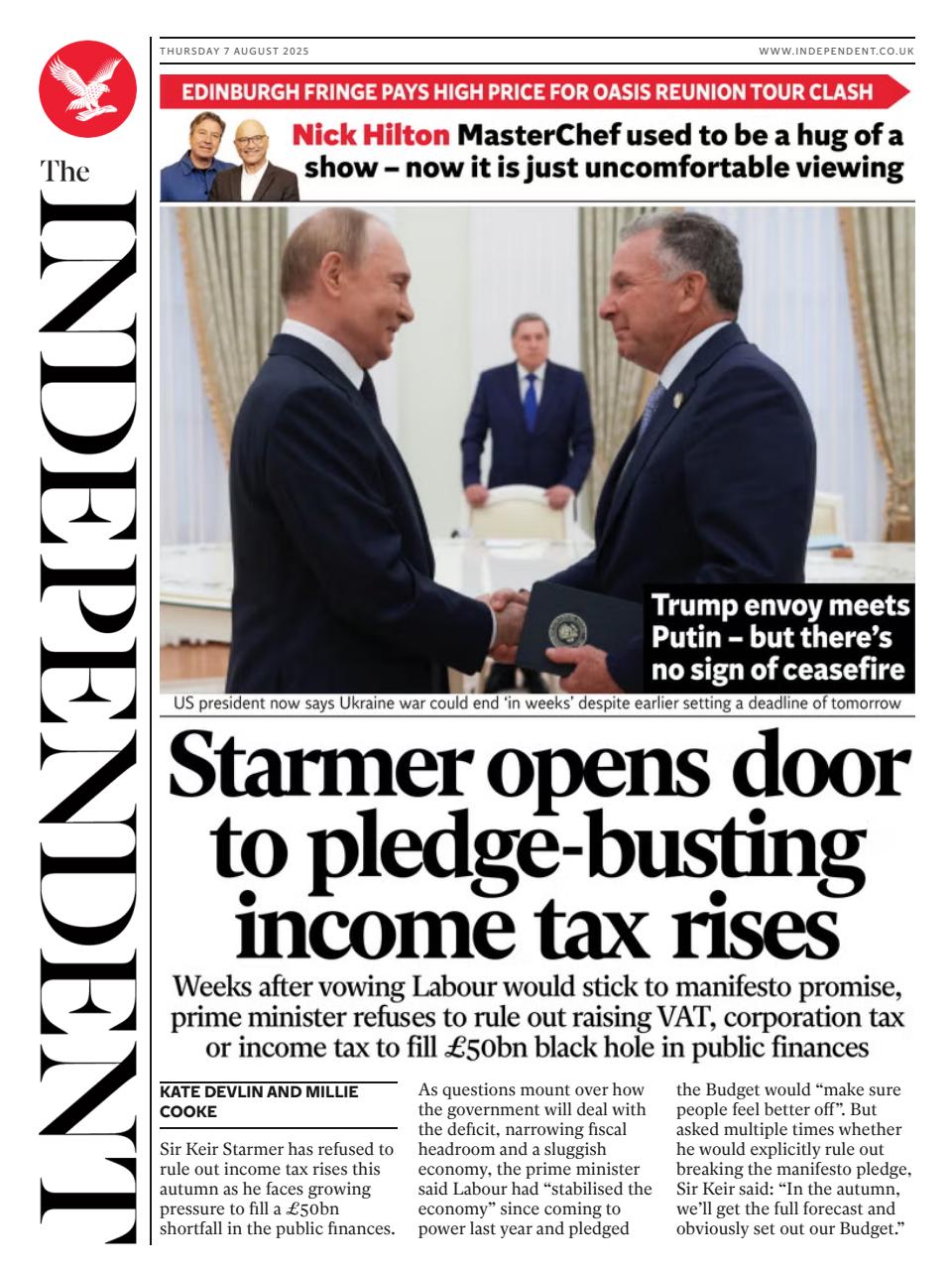The Independent Daily Edition Newspaper Preview Pages