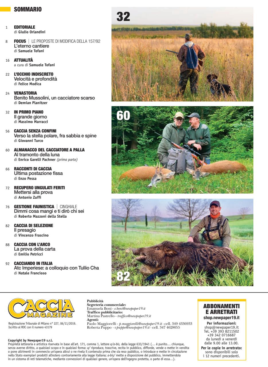 Caccia Magazine Preview Pages