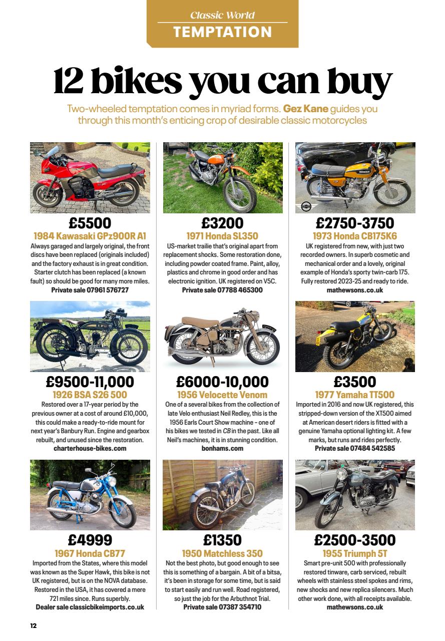 Classic Bike Preview Pages