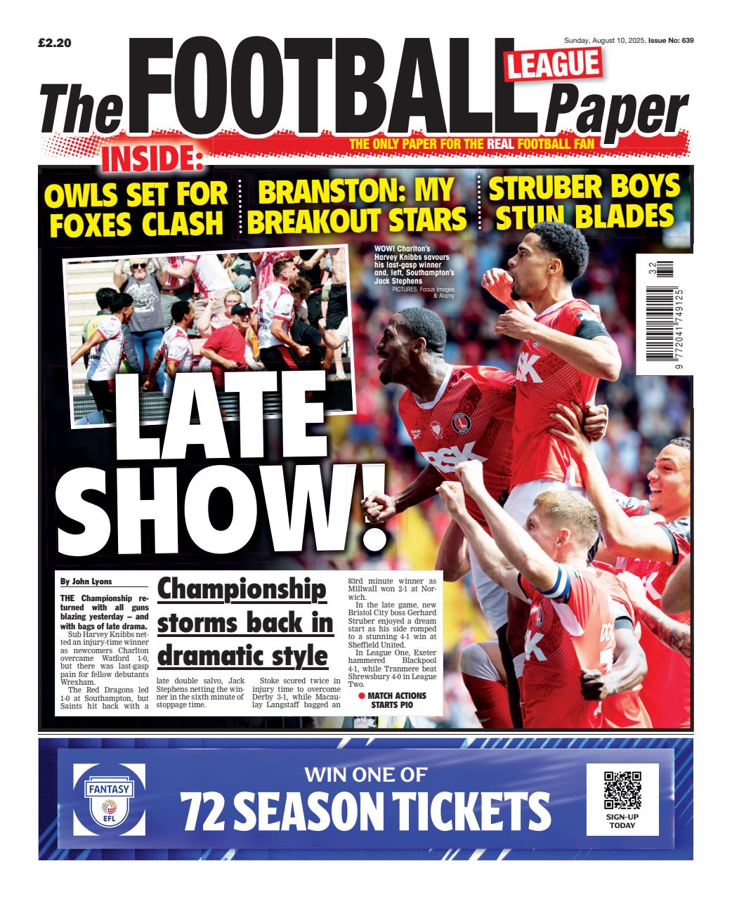 The Football League Paper Preview Pages