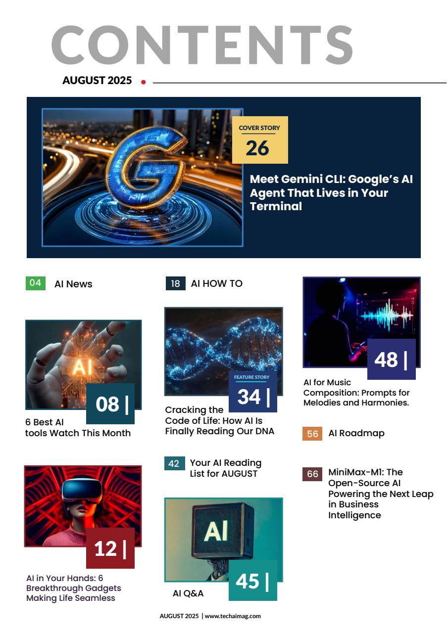 Tech AI Magazine Preview Pages