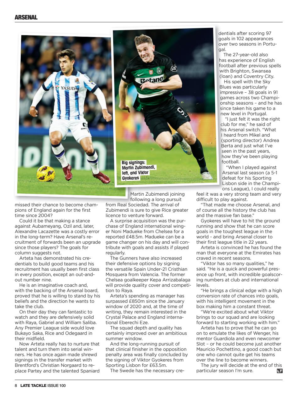 Late Tackle Football Magazine Preview Pages