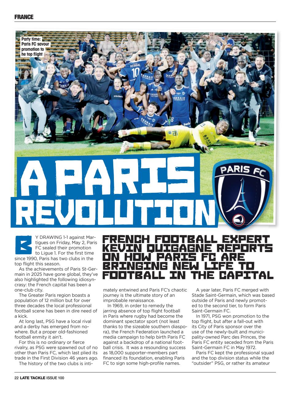 Late Tackle Football Magazine Preview Pages