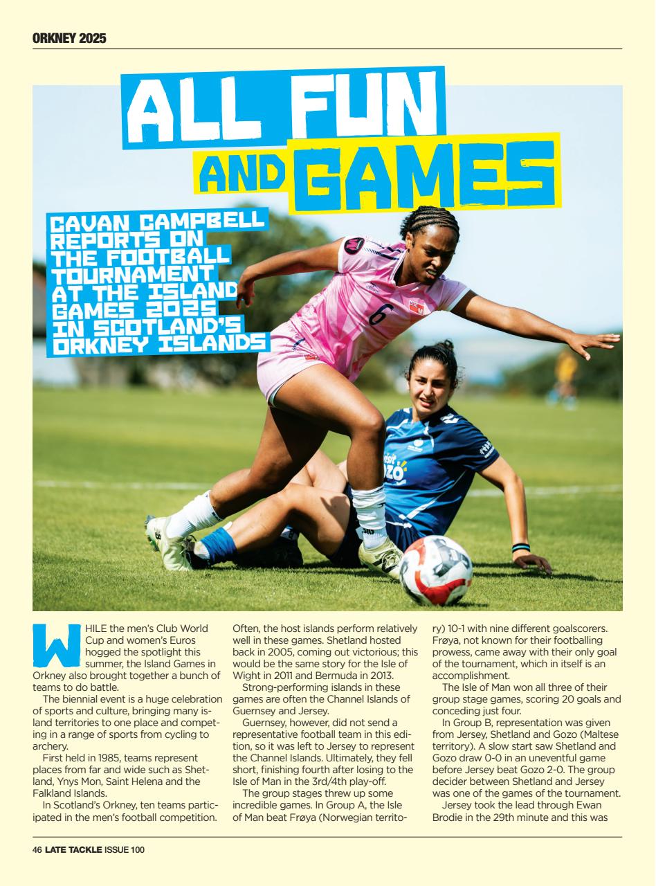 Late Tackle Football Magazine Preview Pages