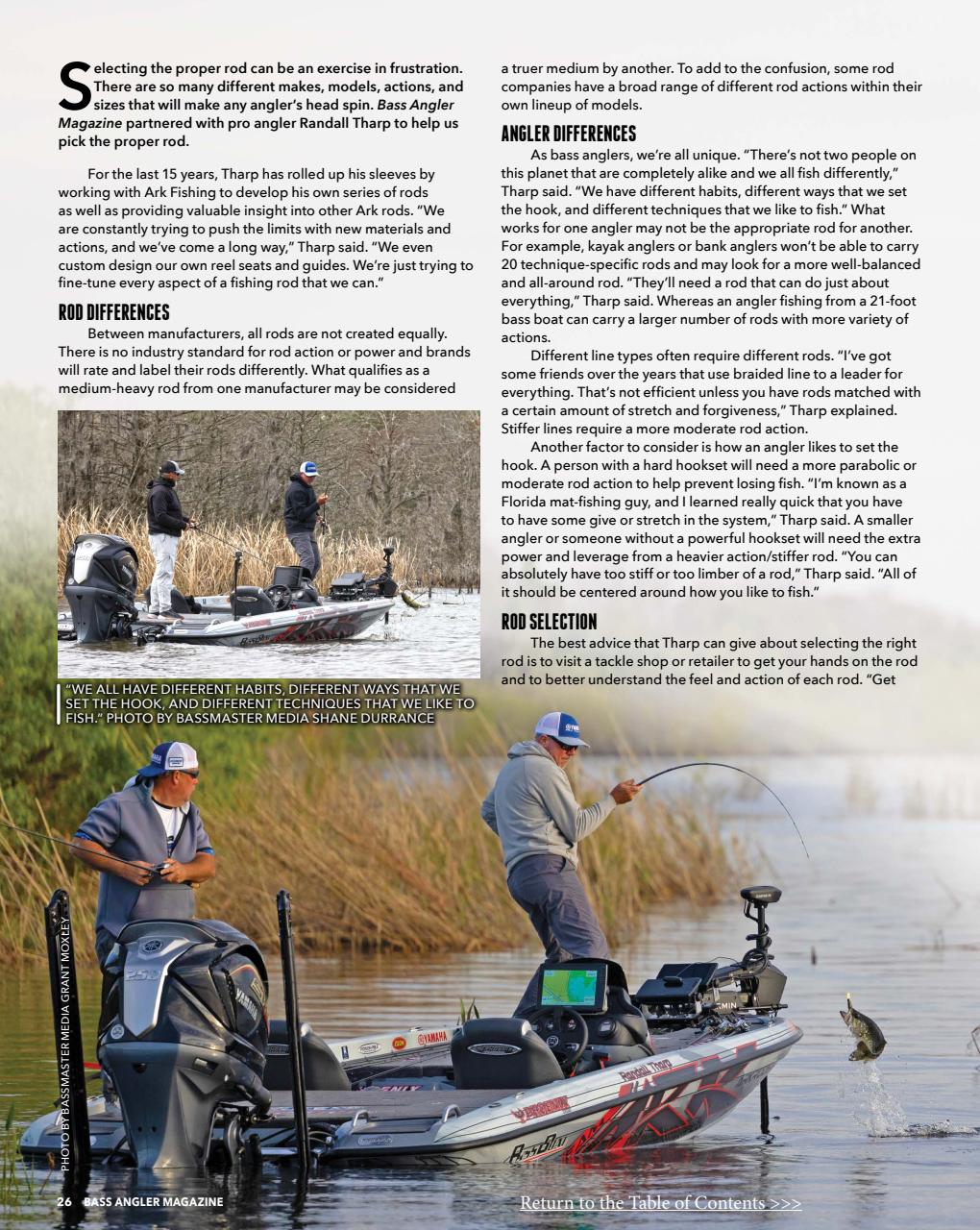 BASS ANGLER MAGAZINE Preview Pages