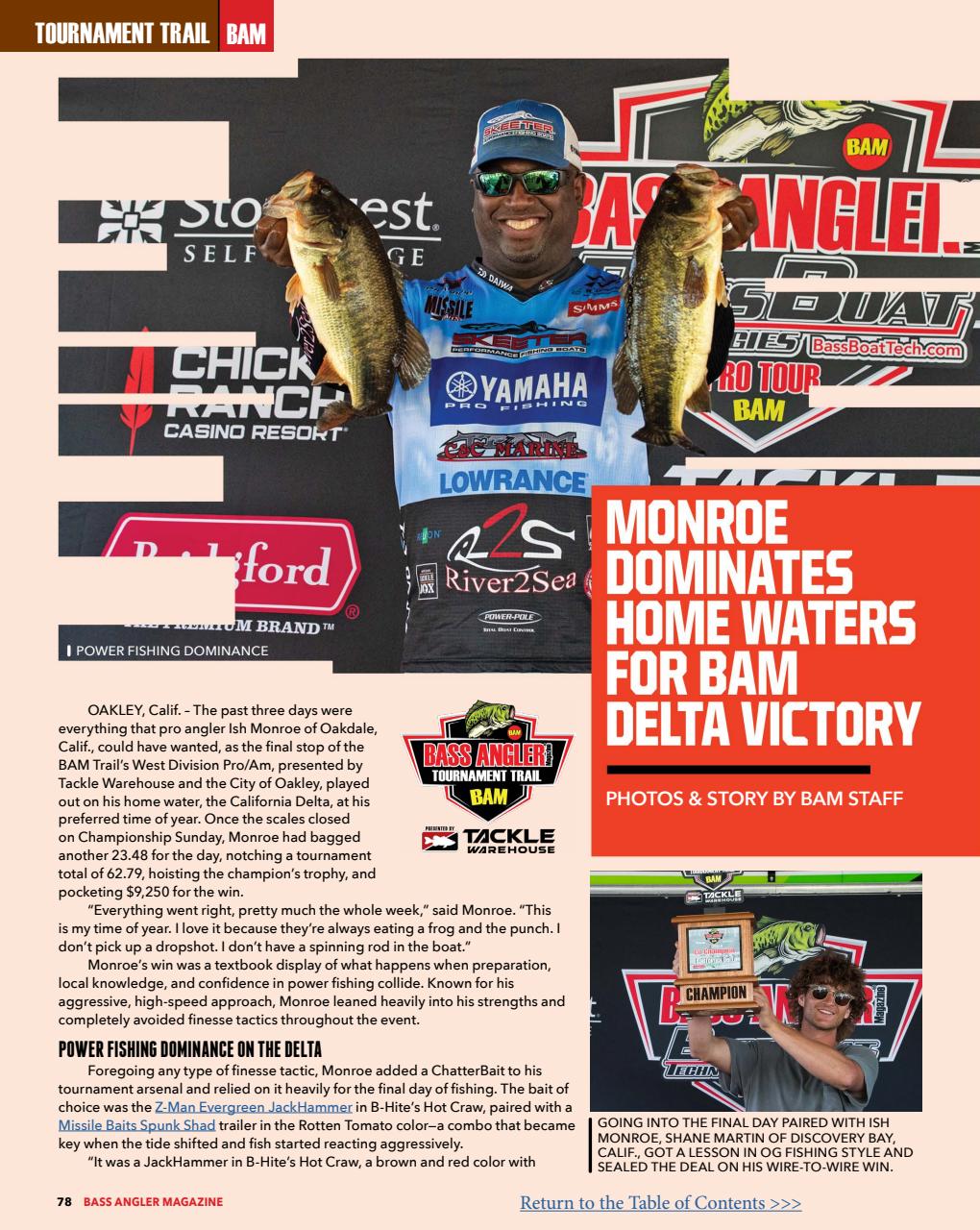 BASS ANGLER MAGAZINE Preview Pages