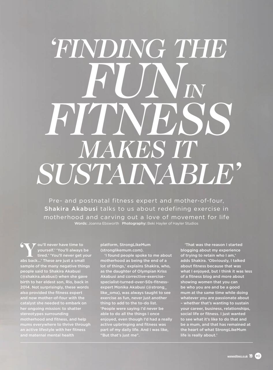 Women’s Fitness Preview Pages