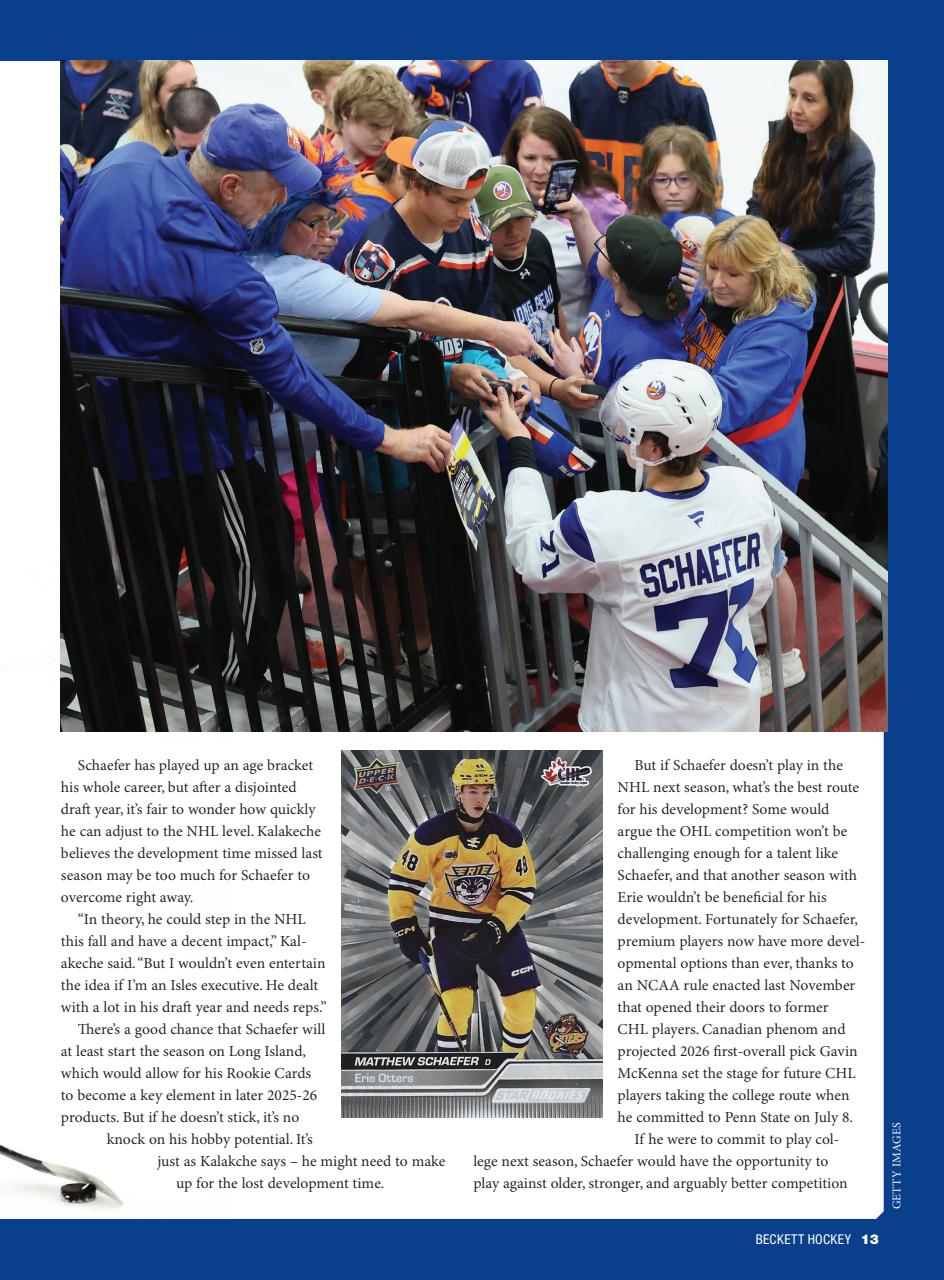Beckett Hockey Magazine Preview Pages