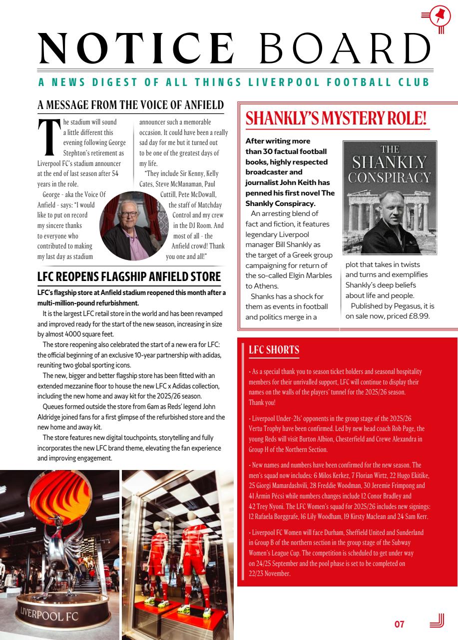 Liverpool FC Programmes Preview Pages