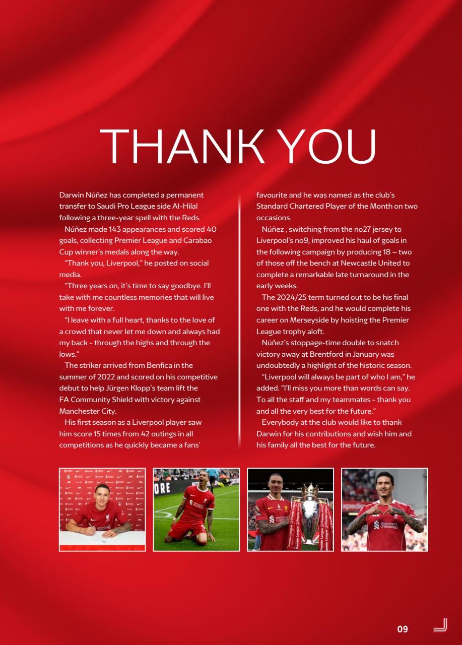 Liverpool FC Programmes Preview Pages