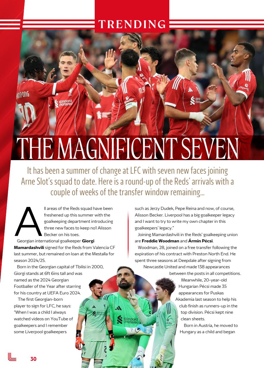 Liverpool FC Programmes Preview Pages