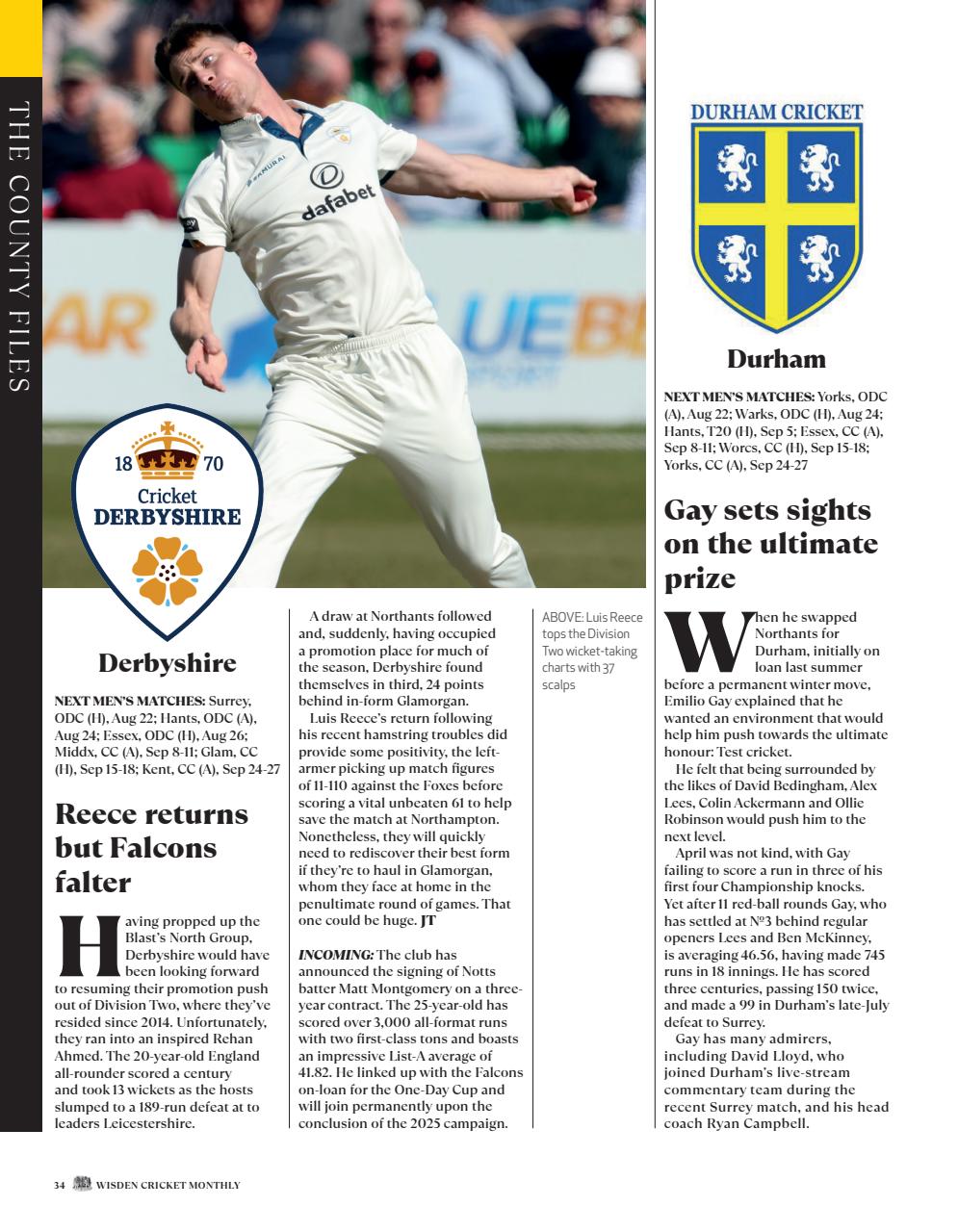Wisden Cricket Monthly Preview Pages