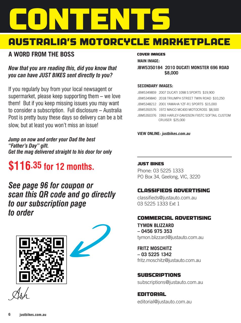 JUST BIKES Preview Pages