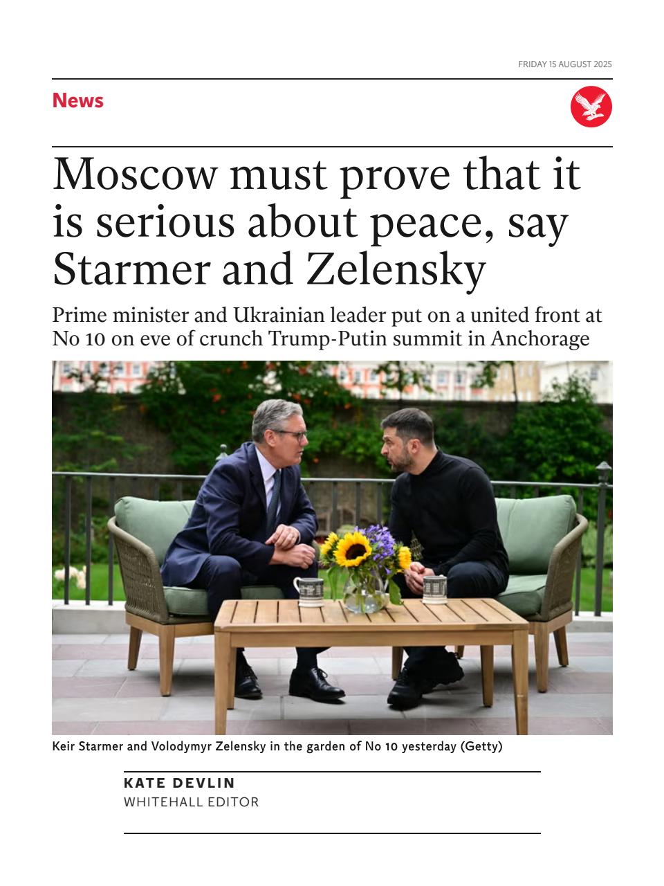 The Independent Daily Edition Newspaper Preview Pages