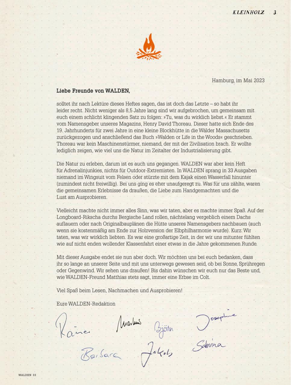 WALDEN Preview Pages