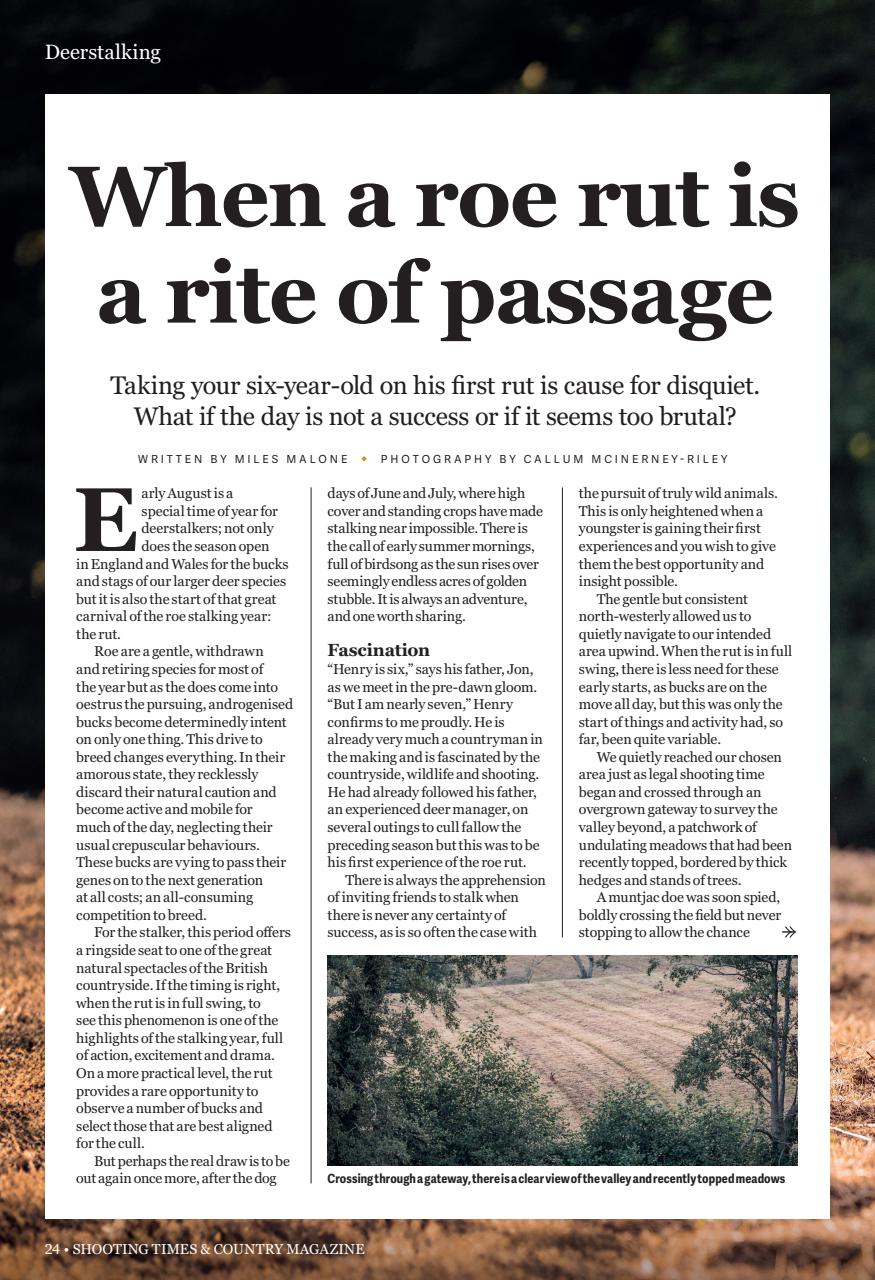 Shooting Times & Country Preview Pages