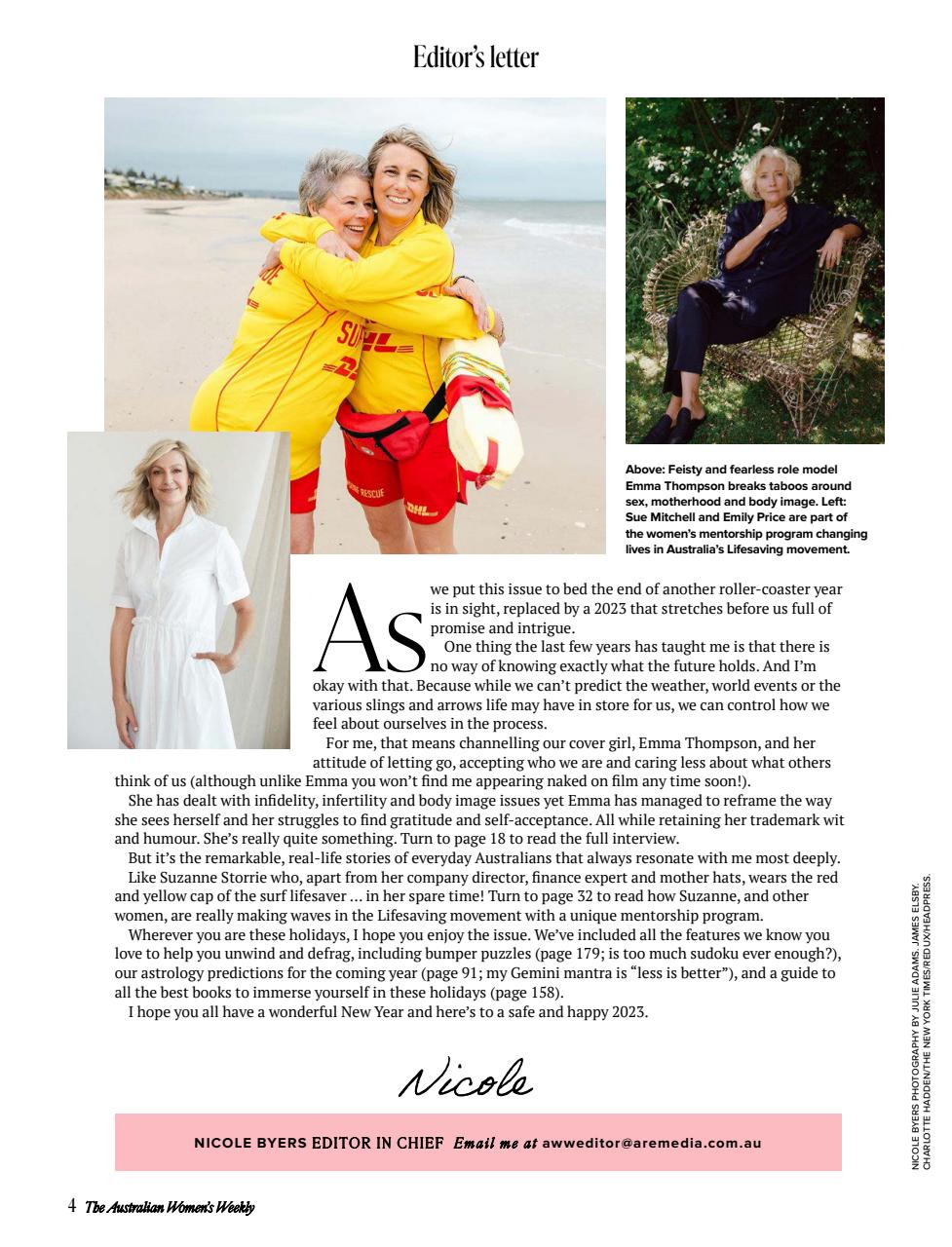 Australian Women's Weekly Preview Pages