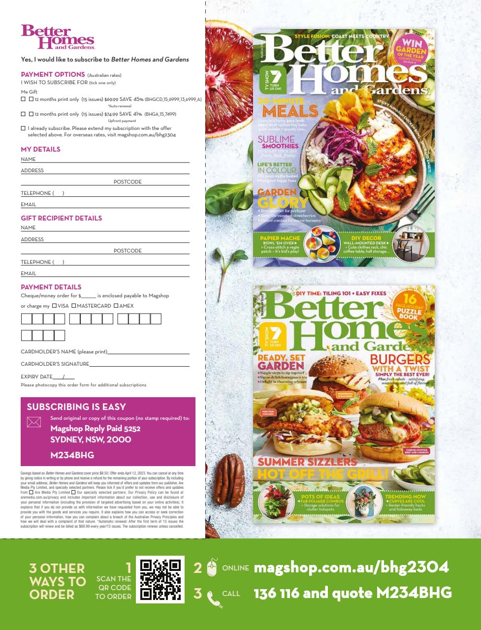 Better Homes and Gardens (Aus) Preview Pages